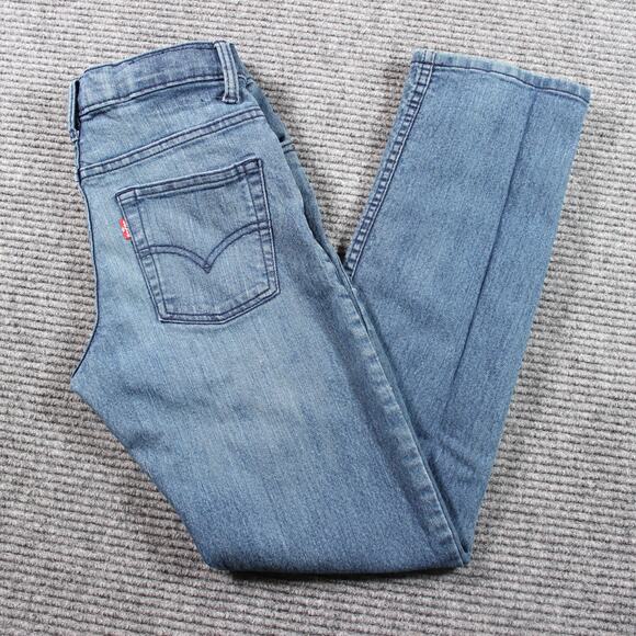 Levi’s 511 Slim Jeans Boys 14 Reg W27 L29 Blue Straight - Picture 1 of 9